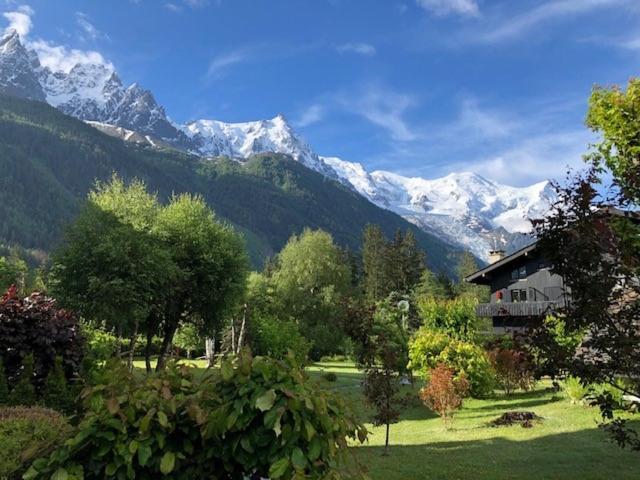 Studio Au Calme Avec Jardin Et Vue Mont-Blanc Chamonix Luaran gambar
